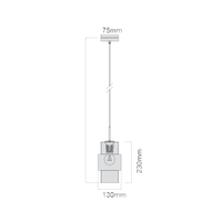 Lampa wisząca Miele dymna 1xE27