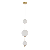 Lampa wisząca pionowa Dorado złota LED CCT