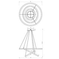 Milagro - Lampa wisząca GALAXIA GOLD 85W LED