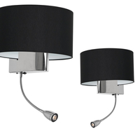 Milagro - Kinkiet CASINO BLACK/CHROME 1xE27 + 1W LED