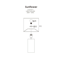 Lampa stołowa Sunflower czarno - transparentna 1xE27