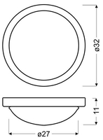 RODA LAMPA SUFITOWA PLAFON 325 E27 2X60W SAT NIKIEL