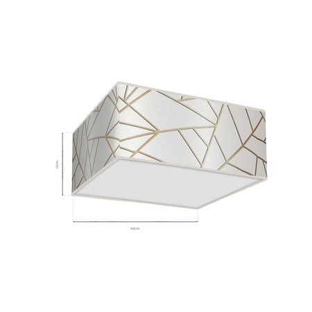 Milagro - Lampa sufitowa ZIGGY WHITE White/Gold 2xE27