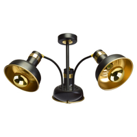 Milagro - Lampa sufitowa MARGO BLACK/GOLD 3xE27