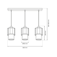Milagro - Lampa wisząca BLANCO 3xE27