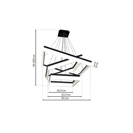 Milagro - LAMPA WISZĄCA NERO 140W LED