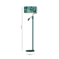 Milagro - Lampa podłogowa ZIGGY GREEN Gold/Bottle 1xE27 +        1x mini GU10