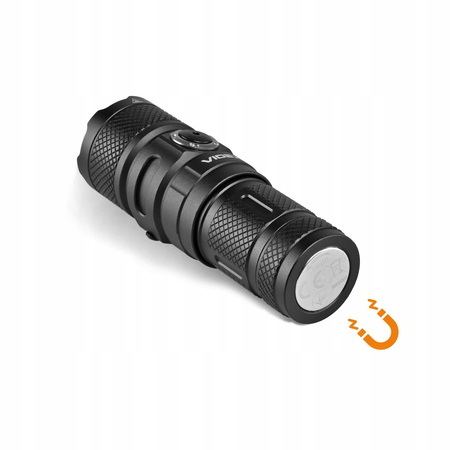 Latarka LED Videx 1500 Lumenów Barwa 5000K USB C IP66 Zasięg do 220m VLF-A298