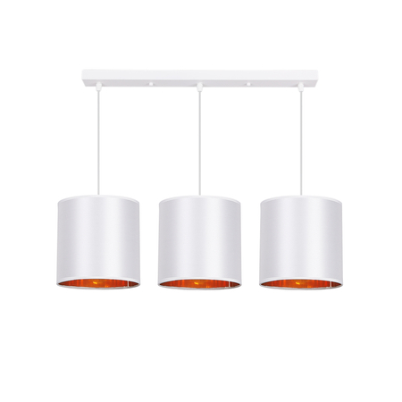 atlanta lampa wisząca biały 3x40w e27 abażur biały