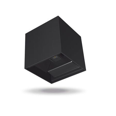 Oprawa elewacyjna dwustronna kinkiet LED czarny 6W IP54 2700K