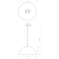 Lampa wisząca BETA GREEN/GOLD 1xE27 45cm