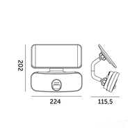 Naświetlacz z czujnikiem ruchu Solar LED KOBI NEW PHOENIX 13W 4000K IP65 Kobi