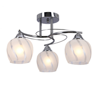 Prego lampa sufitowa chromowy 3x40w e27 klosz bezbarwny