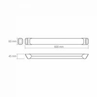 Oprawa lampa liniowa LED VIDEX czarna 36W 60cm 5000K 4000Lm