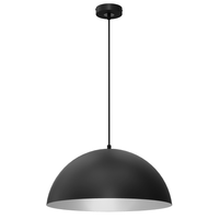 Milagro - Lampa wisząca BETA BLACK/WHITE 1xE27 45cm