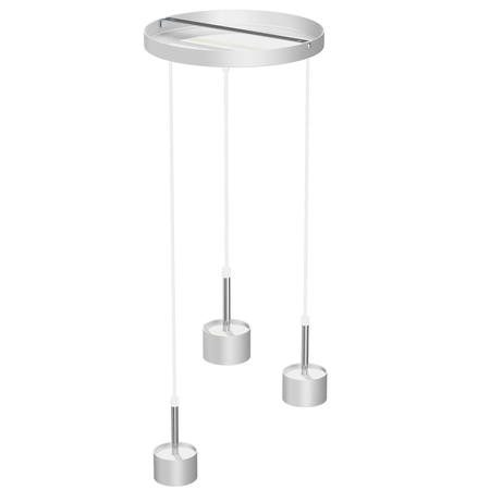Milagro - Lampa wisząca ARENA WHITE/SILVER 3xGX53