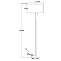Lampa podłogowa Fogo biała 2xE27
