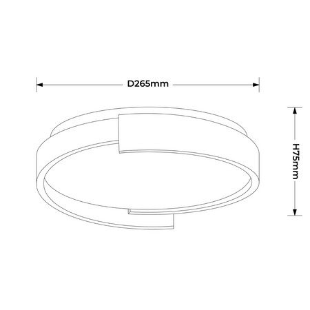 Plafon Halo 27 cm czarny LED CCT