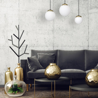 Milagro - Lampa wisząca SPARTA BLACK / GOLD 3xE14