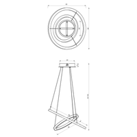 Milagro - Lampa wisząca GALAXIA GOLD 46W LED