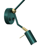 Milagro - Kinkiet ZIGGY GREEN Gold/Bottle green  1xE27+1x mini GU10