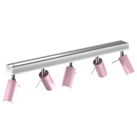 Milagro - Lampa sufitowa PRESTON PINK/WHITE 5x mini GU10