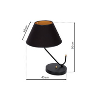 Milagro - Lampa stołowa VICTORIA BLACK 1xE27