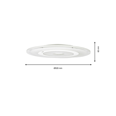Milagro - Plafon VOLTA 36W LED + PILOT