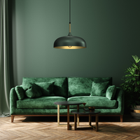 Milagro - Lampa wisząca LINCOLN GREEN/GOLD 1xE27 35cm