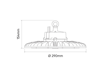 LED line PRIME Oprawa HighBay PHANTOM 190 150W 4000K 28500lm 1-10V 60°