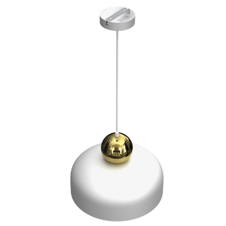Lampa Wisząca HARALD GOLD/WHITE 1xE27