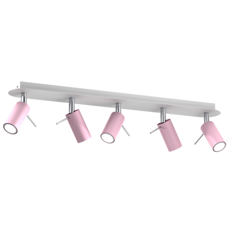Milagro - Lampa sufitowa PRESTON PINK/WHITE 5x mini GU10
