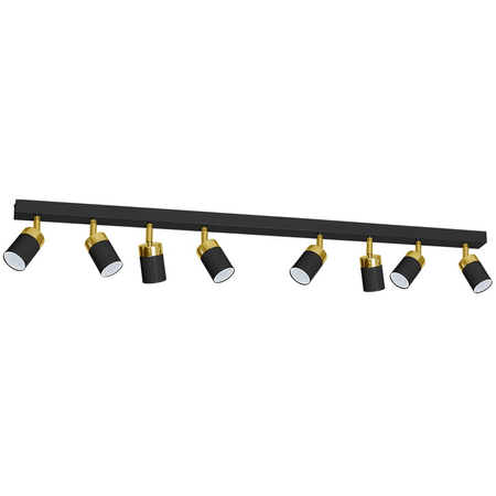 Milagro - Lampa sufitowa JOKER BLACK/GOLD 8xGU10