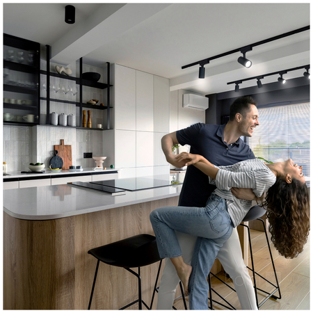 Zestaw szynoprzewód 1-obwodowy NEXTRACK GO 4xGU10 1m czarny Kobi