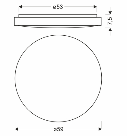 TENS lampa sufitowa plafon drew. 48W LED 3000/4000/6000K 59cm klosz biały, pilot