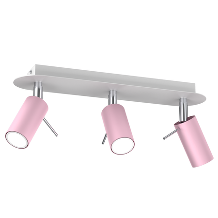 Milagro - Lampa sufitowa PRESTON PINK/WHITE 3x mini GU10