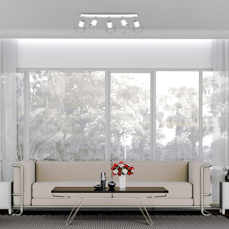 Milagro - Lampa Sufitowa Dante Silver 5x mini GU10