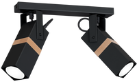 Milagro - Lampa sufitowa VIDAR BLACK 2xGU10