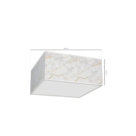 Milagro - Lampa sufitowa SENSO White/Gold kwadrat 2xE27