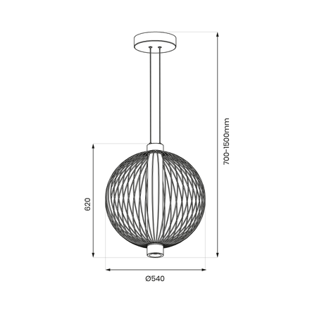 Milagro - Lampa wisząca KYOTO 39W LED śr. 54cm