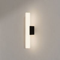 Kinkiet Ścienny Linea 45cm Czarny Klosz Szklany LED 8W Barwa CCT Klasa IP44