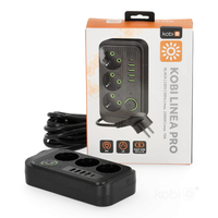 Przedłużacz LINEA PRO 3gn+4USB/1USB-C/5m/Zu+W czarny Kobi