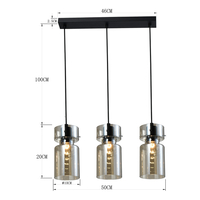 Potrójna lampa wisząca Nivio dymna 3xE27