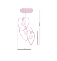 Milagro - Lampa wisząca AMORE PINK 3xE27
