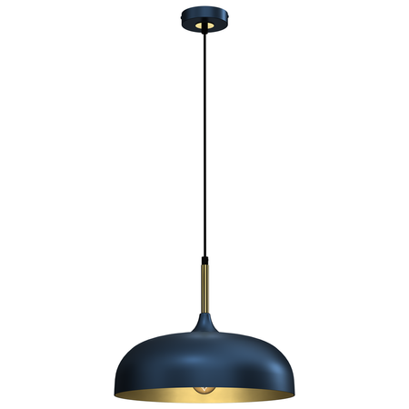 Milagro - Lampa wisząca LINCOLN BLUE/GOLD 1xE27 35cm