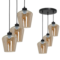 Milagro - Lampa wisząca SANTIAGO AMBER 3xE27