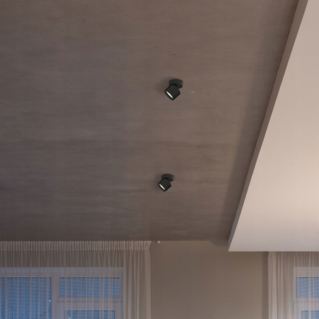 Lampa Wisząca Natynkowa Aluminium 1 Punktowa Videx VL-SPF18B-B GX53 Czarna