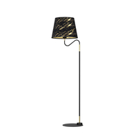 Milagro - Lampa stojąca HERMES Black/Gold 1xE27