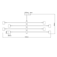Lampa wisząca Snow 8 czarna 8xGU10