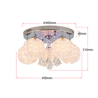 Ozdobny plafon Sada srebrny 5xE14 plus LED